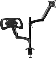 Trust Mara monitorarm, dubbele arm met 1 laptoparm, zwart