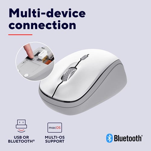 Trust YVI+ draadloze muis, multi-device, wit-2