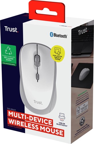 Trust YVI+ draadloze muis, multi-device, wit-1