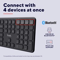 Trust Vaiya draadloos toetsenbord, multi-device, qwerty-1