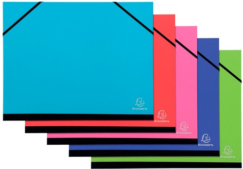 Exacompta farde à dessin Iderama 28 x 38 cm, paquet de 5 pièces en couleurs assorties