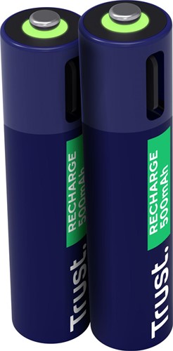 Trust piles rechargeables USB-C AAA, blister 2 pièces