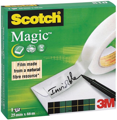 Scotch ruban adhésif Magic Tape ft 25 mm x 66 m 1 Stuk