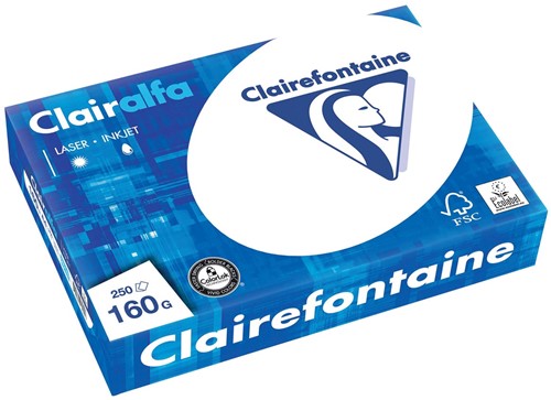 Clairefontaine Clairalfa presentatiepapier ft A4, 160 g, pak van 250 vel 250 Vel