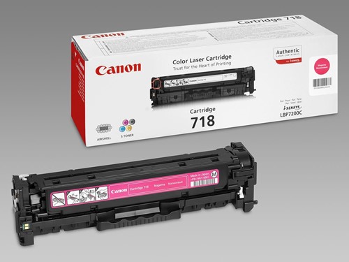 Canon toner 718, 2.900 pagina's, OEM 2660B002, magenta 1 Stuk