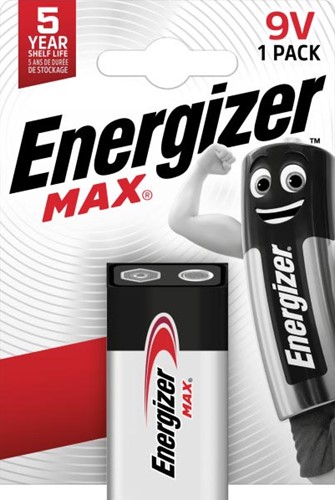 Energizer pile Max 9V, sous blister