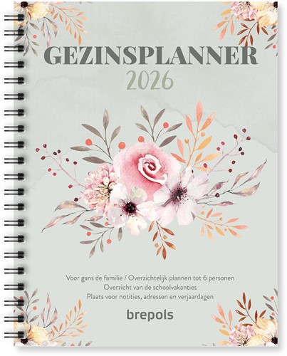 Brepols gezinsplanner, 12 maanden, Nederlandstalig, 2026