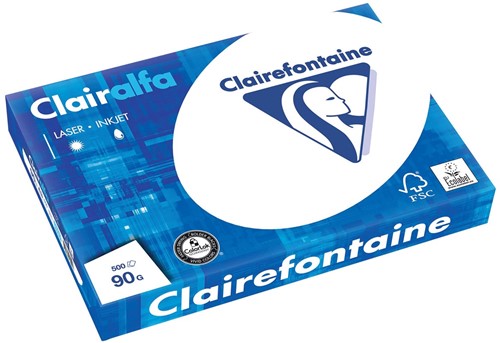 Clairefontaine Clairalfa papier de présentation A3, 90 g, paquet de 500 feuilles 500 Vel