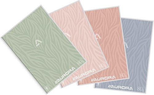 Aurora Writing 80 Design cahier spiralé, ft A4, 120 pages, ligné