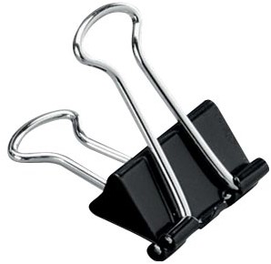 Pergamy clip foldback, 19 mm, noir, boîte de 12 pièces