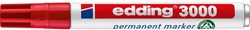 Edding marqueur permanent, 3000, rouge 1 Stuk