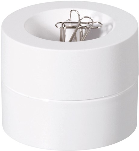 MAUL Distributeur de trombones Pro Eco magnétique, 85% recycled, Ø7.3x6cm blanc 1 Stuk