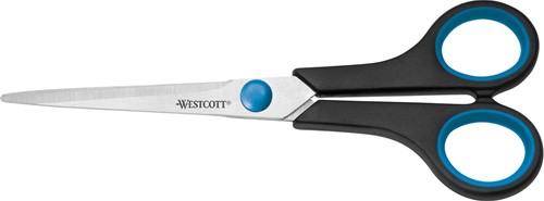 Westcott ciseaux Softgrip 17,5 cm, anneaux symmétriques