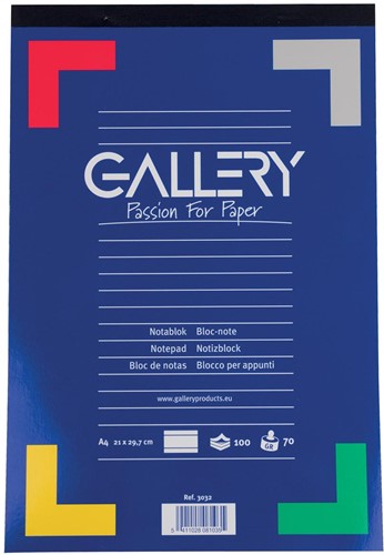 Gallery bloc de notes, ft A4, ligné