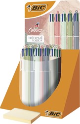 Bic stylo bille 4 couleurs Mineral Tones, display de 30 pièces, assorti