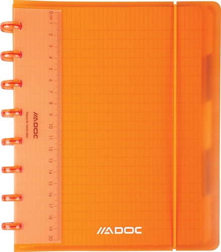 Adoc Colorlines schrift, ft A5, 144 bladzijden,commercieel geruit, geassorteerde kleuren-3