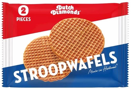 Dutch Diamonds gaufre au sirop, emballé par 2, 2 x 40 g