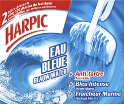 Harpic toiletblok, blauw water, 38 g, pak van 2