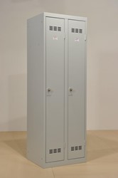 Industriële garderobekast propere industrie, 2 deuren, ft 180 x 60 cm, grijs