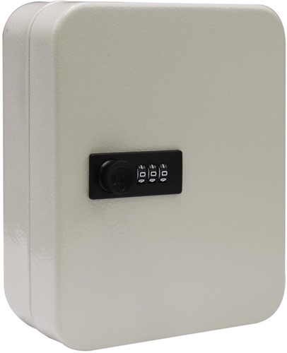 Armoire à clés avec serrure à combinaison, pour 20 clés, blanc