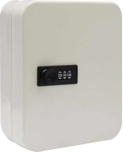 Armoire à clés avec serrure à combinaison, pour 30 clés, blanc