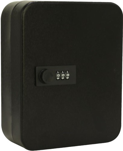 Armoire à clés avec serrure à combinaison, pour 30 clés, noir