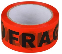 Ruban adhésif d'emballage fragile, ft 50 mm x 66 m, orange