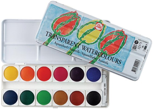 Talens aquarelle, boîte de 12 godets