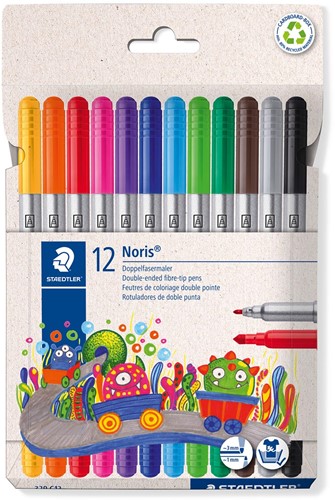 Staedtler feutre Noris Club, couleurs assorties, étui de 12 pièces