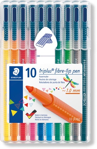 Staedtler feutre Triplus Color, étui chevalet de 10 couleurs