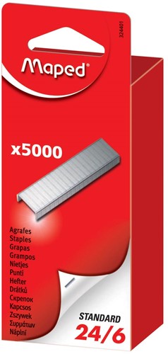 Maped agrafes 24/6, boîte de 5.000 agrafes