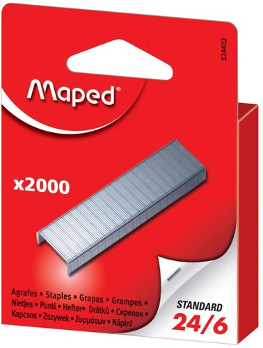 Maped agrafes 24/6, boîte de 2.000 agrafes
