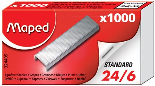Maped nietjes 24/6, doos van 1.000 nietjes