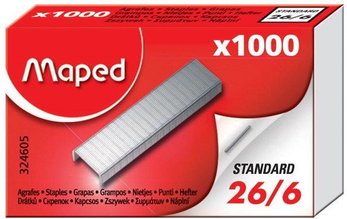 Maped agrafes 26/6, boîte de 1.000 agrafes