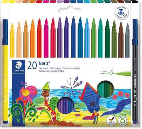 Staedtler Viltstift Noris 326, 20 feutres en pochette étui cartonné