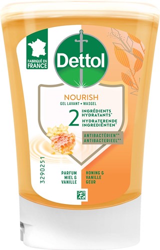 Dettol No Touch savon mains Extra Care, miel et vanille, recharge de 250 ml