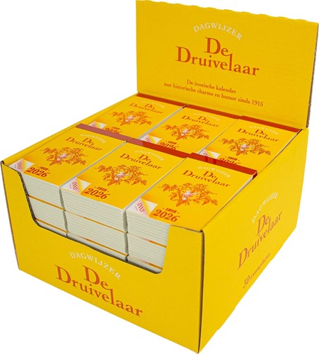 Dagblokkalender De Druivelaar 2026, display van 30 stuks
