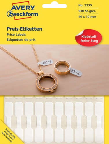 Avery étiquettes pour bijoux, blister de 924 étiquettes 1 PAK