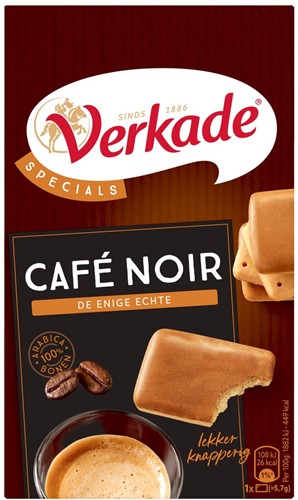 Verkade Cafe Noir biscuits, boîte de 175 gram