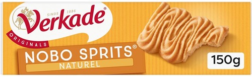 Verkade Nobo Sprits biscuits natural, paquet de 150 gram