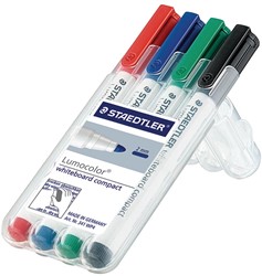 Staedtler whiteboardmarker Lumocolor Compact étui chevalet de 4 pièces en couleurs assorties