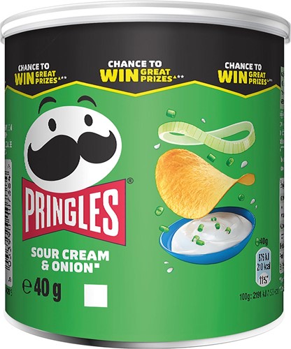 Pringles chips, 40g, sour cream & onion 1 Stuk