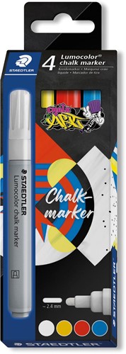 Staedtler Lumocolor marqueur à la craie, set de 4 pièces
