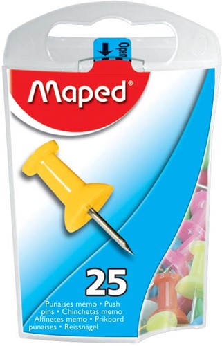 Maped épingles d'affichage, boîte distributrice de 25 pièces