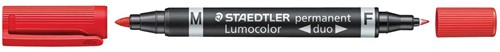 Staedtler Lumocolor Duo 348, marqueur permanent, rouge