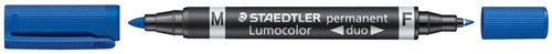 Staedtler Lumocolor Duo 348, permanent marker, blauw