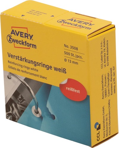 Avery Oeillets de renforcement, blanc 1 PAK