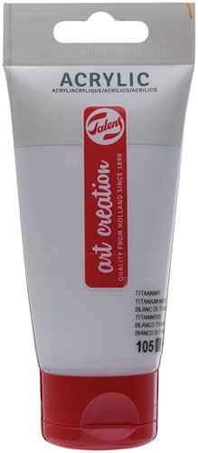 Talens Art Creation peinture acrylique, tube de 75 ml, blanc de titane 75 ML