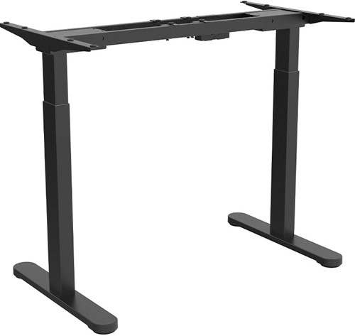 Bureau assis-debout structure réglable, noir