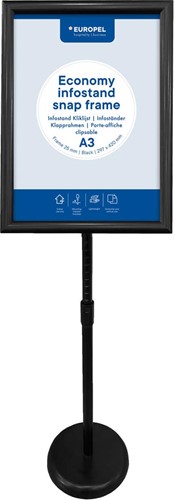 Europel standard sol info Economy, liste 25mm, ft A3, noir
